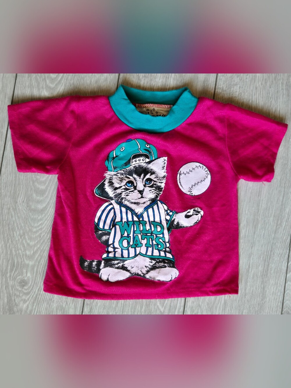Vintage Girls' Pink 'Wild Cats' Graphic Tee - 24m